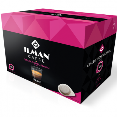 100 Cialde Ilman caffè – ESE 44 MM compostabili Cremoso